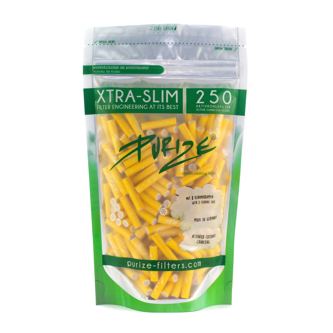 Purize Aktivkohlefilter Xtra Slim 250 Stk. Yellow